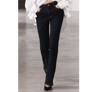 NWT Zara Mid-Rise Bootcut ZW Jeans Dark Rinse 6